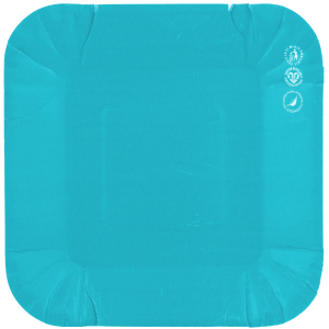  Plato Teema  cuadrado estándar 16 x 16 cm azul claro 