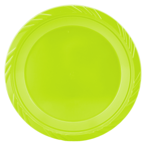 Plato Plástico Verde Limón 9"