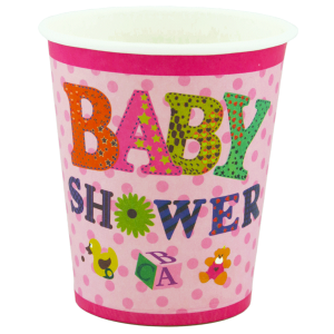 Vaso Baby Shower Rosa 7 oz