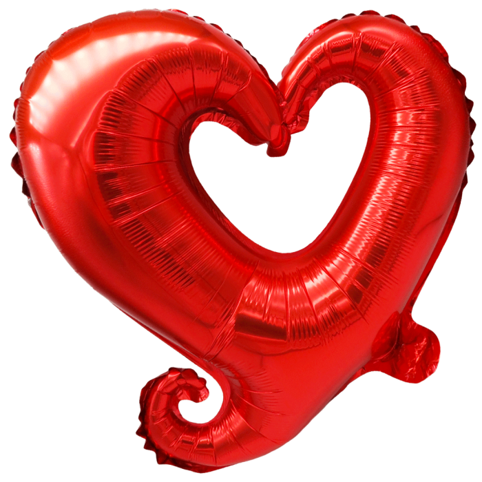 Globos corazón color rojo metalizado -LOVERSpack