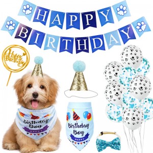 Kit Cumpleaños Mascotas - Azul