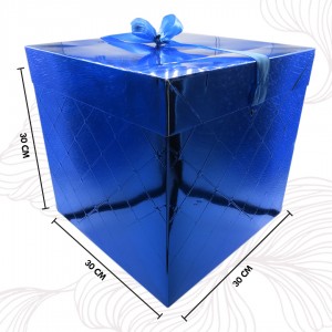 Caja Regalo Grd Azul Brillante